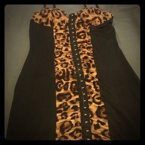 Print dress : size Large , in good condition.
